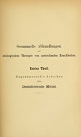 view Gesammelte abhandlungen zur ätiologischen therapie von ansteckenden krankheiten / von ... dr. Behring.