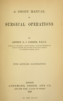 view A short manual of surgical operations.