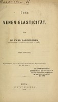 view Über venen-elasticität / von dr. Karl Bardeleben.