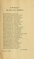 view Record of a memorial meeting in honor of the late Surgeon-general William A. Hammond : held at the New York post-graduate medical school and hospital, February 23, 1900.