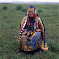 view Shaman healer, Dorgut, Mongolia.