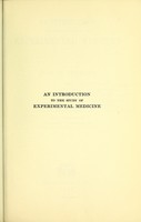view An introduction to the study of experimental medicine / Translated by H.C. Greene.