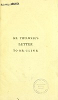 view A letter to Henry Cline, Esq on imperfect developments (sic) of the faculties mental and moral, as well as constitutional and organic aon on the treatment of impediments of speech.