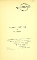 view Section cutting and staining : a practical introduction to histological methods for students and practitioners.