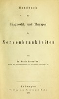 view Handbuch der Diagnostic und Therapie der Nerven-krankheiten.