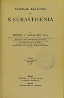 view Clinical lectures on neurasthenia.