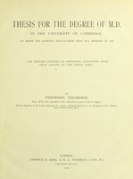 view On certain changes in sensation associated with gross lesions of the spinal cord : Thesis for the degree of M.D. in the University of Cambridge.