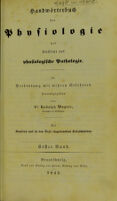 view Handworterbuch der physiologie mit Rudsicht auf physiologische pathologie.