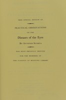 view A treatise on the principal diseases of the eyes / by Antonio Scarpa ; translated from the Italian, with notes, by James Briggs.