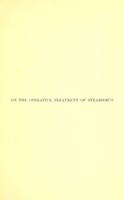 view On the operative treatment of strabismus / by A. Freeland Fergus.