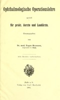 view Ophthalmologische Operationslehre speciell für prakt. Aerzte und Landärzte / herausgegeben von Eugen Heymann.