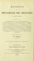 view Handbuch der Physiologie des Menschen / herausgegeben von W. Nagel.
