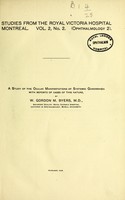 view A study of the ocular manifestations of systemic gonorrhoea [sic] with reports of cases of this nature / by W. Gordon M. Byers.