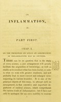 view Observations on some of the general principles and on the particular nature and treatment of the different species of inflammation : being, with additions, the subject of an essay to which the Jacksonian Prize, for the year 1818, was adjudged by the Royal College of Surgeons / by J. H. James.