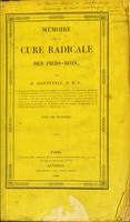 view Mémoire sur la cure radicale des pieds-bots / par H. Scoutetten.