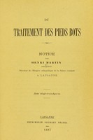 view Du traitement des pieds bots : notice / par Henri Martin.