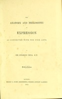 view The anatomy and philosophy of expression as connected with the fine arts / by Sir Charles Bell.