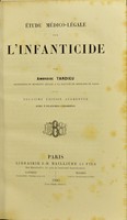 view Étude médico-légale sur l'infanticide / par Ambroise Tardieu.