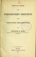 view Ueber die Gesetze des periodischen Irreseins und verwandter Nervenzustände / von Dr. Koster.