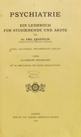 view Psychiatrie : ein Lehrbuch für Studierende und Ärzte / von Emil Kraepelin.