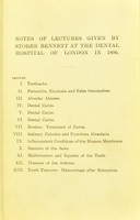 view Lectures on dental surgery / by Storer Bennett.