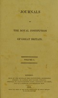 view Journals of the Royal Instittution of Great Britain.