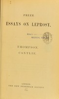 view Prize essays on leprosy / Thompson ; Cantlie.