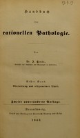 view Handbuch der rationellen Pathologie / von Dr. J. Henle.