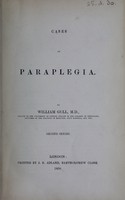 view Cases of paraplegia / by William Gull.