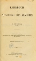 view Lehrbuch der Physiologie des Menschen / von C. Ludwig.