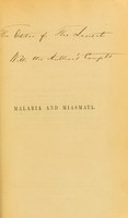 view On malaria and miasmata and their influence in the production of typhus and typhoid fevers, cholera, and the exanthemata : founded on the Fothergillian prize essay for 1859. / By Thomas Herbert Barker.