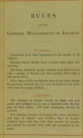 view Rules for the general management of infants / recommended by the Obstetrical Society of London.