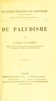 view Du paludisme / par le docteur A. Laveran.