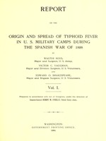 view Report on the origin and spread of typhoid fever in U.S. military camps during the Spanish War of 1898 / by Walter Reed, Victor C. Vaughan and Edward O. Shakespeare.