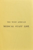 view The West African medical staff list, December 1913.