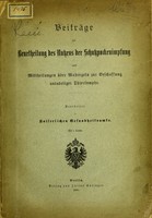 view Beiträge zur Beurtheilung des Nutzens der Schutzpockenimpfung : nebst Mittheilungen über Massregeln zur Beschaffung untadeliger Thierlymphe / Bearbeitet im Kaiserlichen Gesundheitsamte.