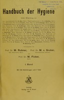 view Handbuch der Hygiene / herausgegeben von M. Rubner, M. v. Gruber und M. Ficker.