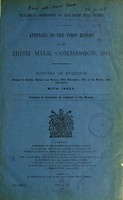 view [Reports and Appendices] of the Irish Milk Commission, 1911.