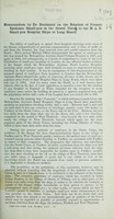 view Memorandum by Dr. Buchanan on the relation of present epidemic small-pox in the Orsett Union to the M.A.B. small-pox hospital ships at Long Reach / G.S. Buchanan.