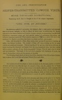 view Brief directions for the use and keeping of heifer-transmitted cowpox virus.