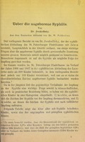 view Ueber die angeborene Syphilis / von Dr. Joukoffsky.