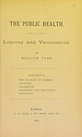 view The public health. Leprosy and vaccination / by William Tebb.