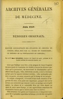 view Esquisse géographique des invasions du choléra en Europe ; rôle joué par la suisse en particulier, et théorie de la propagation du choléra / par le Dr Marc d'Espine.