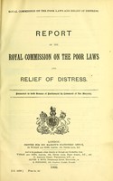 view Report of the Royal Commission on the Poor Laws and Relief of Distress.