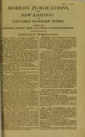 view Modern publications and new editions of valuable standard works / printed for Longman, Hurst, Rees, and Orme, Paternoster-Row.