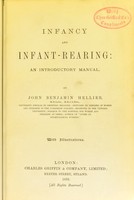 view Infancy and infant-rearing : an introductory manual / by John Benjamin Hellier.