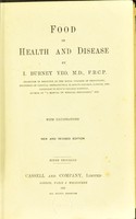 view Food in health and disease / by I. Burney Yeo ; with illustrations.