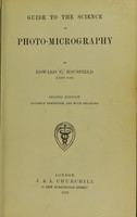 view Guide to the science of photo-micrography / Edward C. Bousfield.