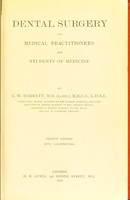 view Dental surgery for medical practitioners and students of medicine / by A.W. Barrett.