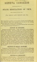 view Geneva Congress for the abolition of state regulation of vice : held during six days ... September 17th to September 22nd, 1877 / Scottish National Association for the Repeal of the Contagious Diseases Acts.